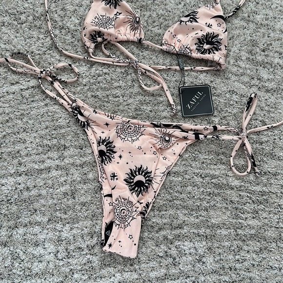 NWT Pink & Black Celestial High Cut Bikini - Picture 4 of 16